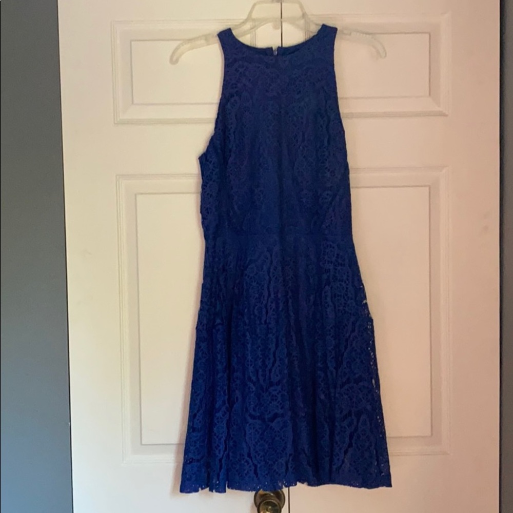 Blue lace dress